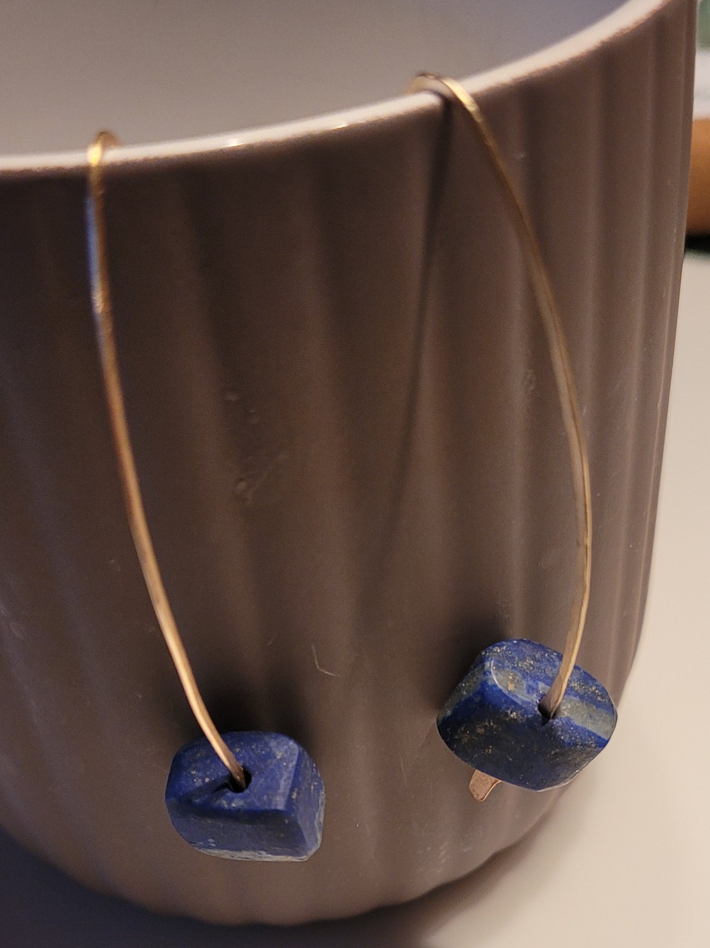 Hammered with Lapis Lazuli