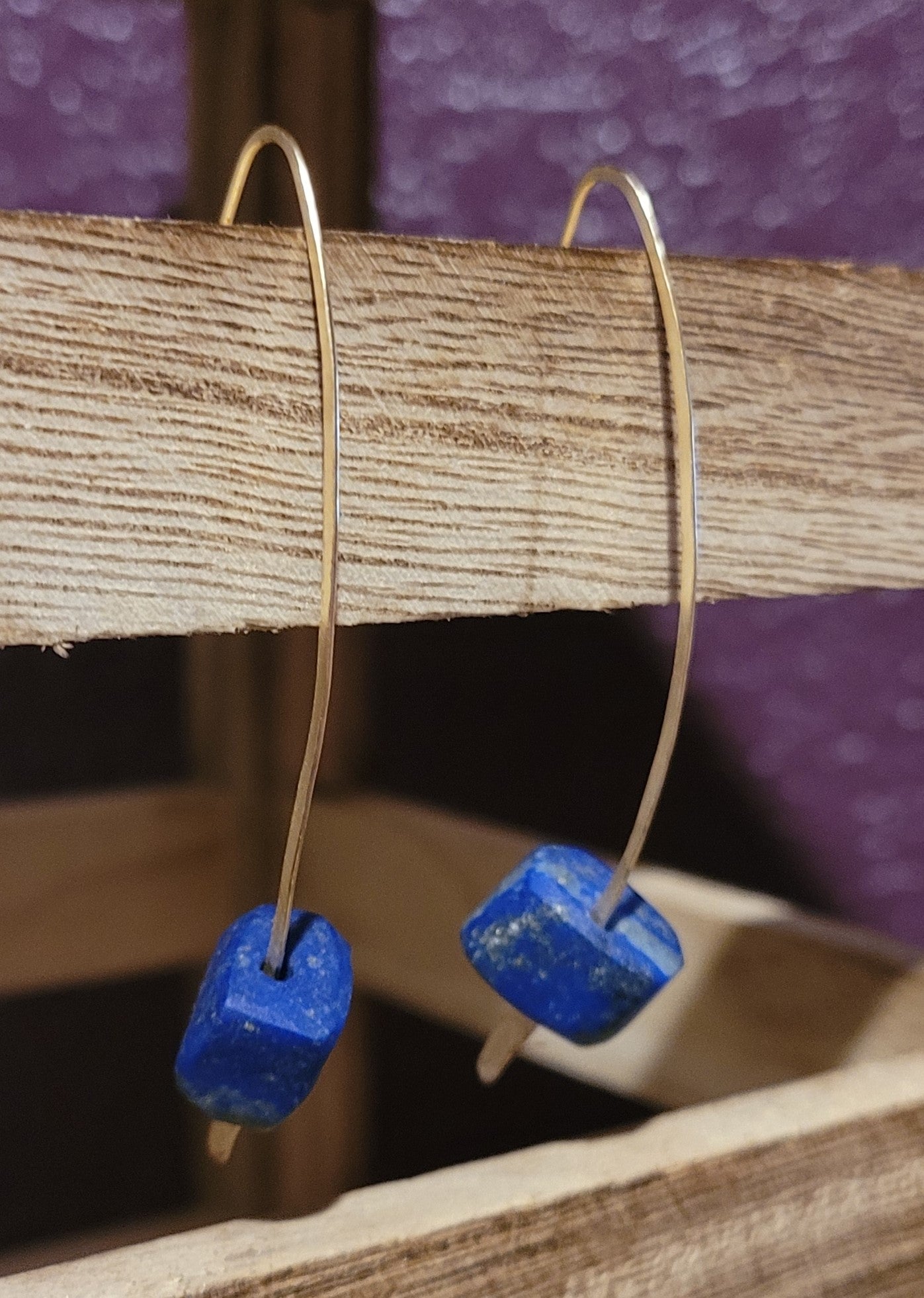 Hammered with Lapis Lazuli