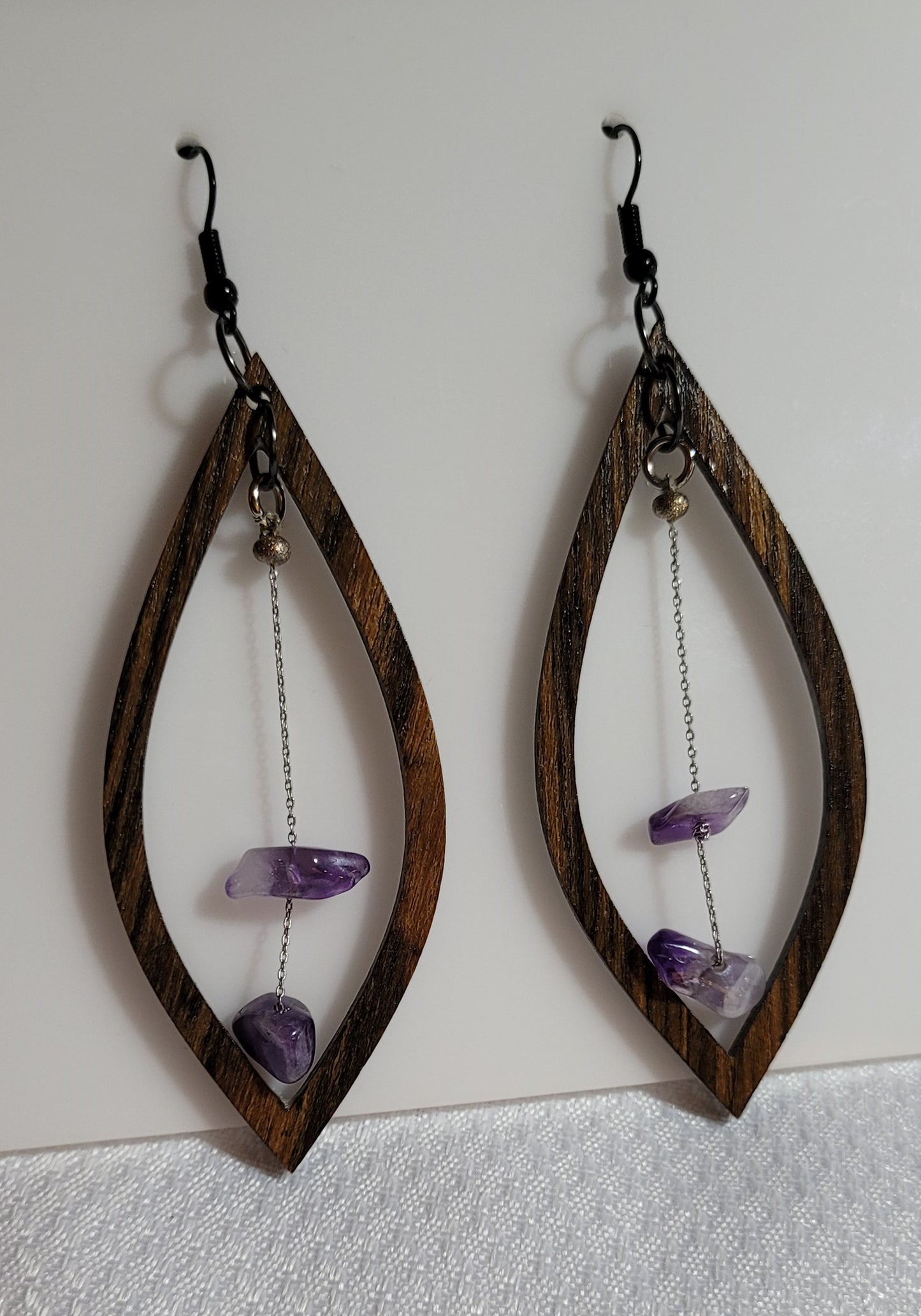 Long Tear Drop - Exotic Wood Earrings