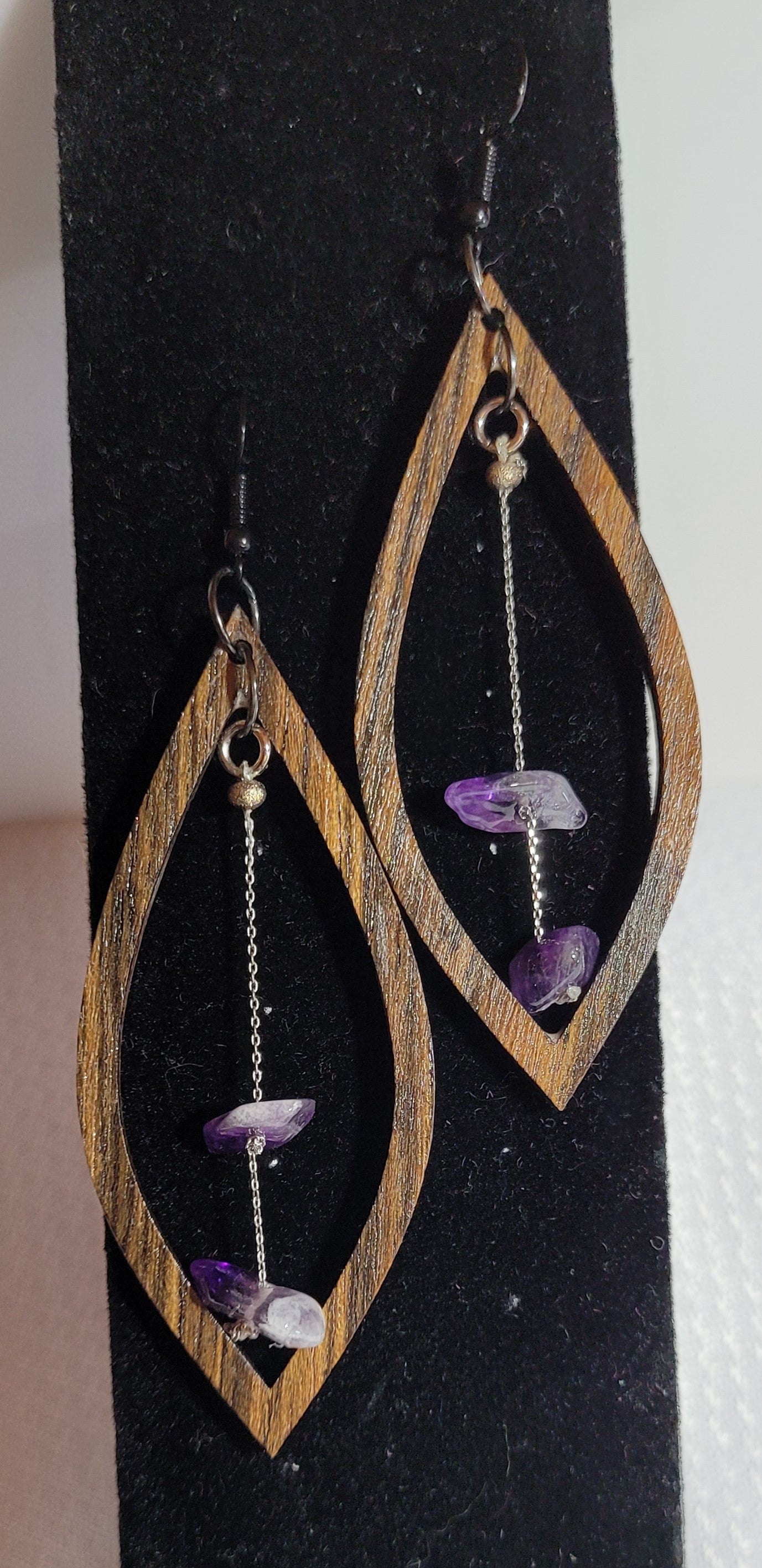 Long Tear Drop - Exotic Wood Earrings