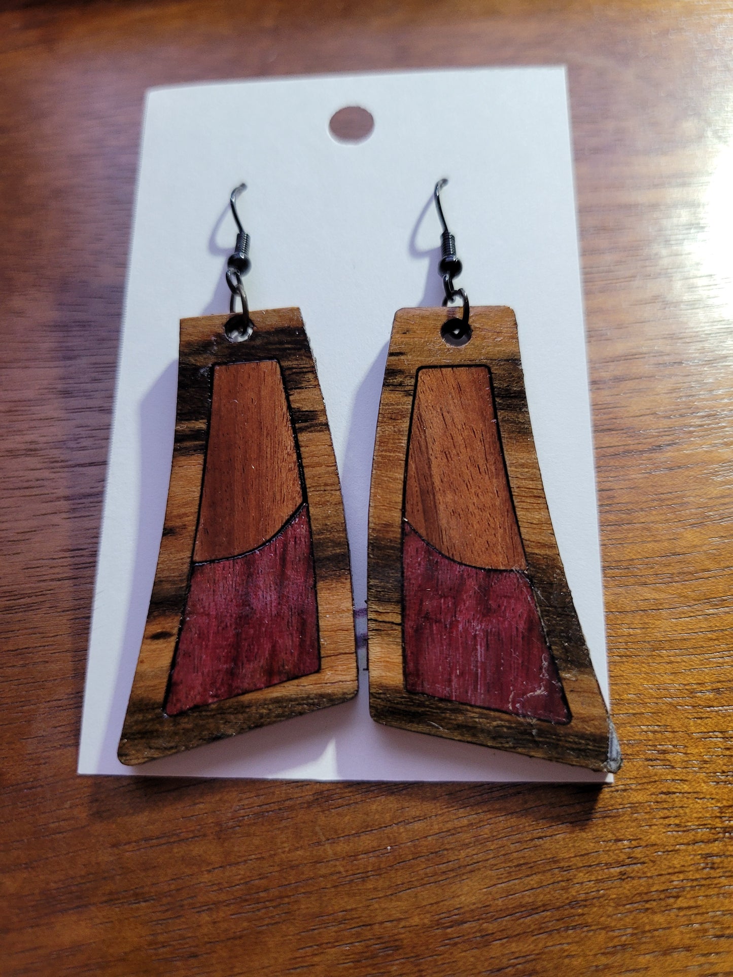The Swoosh 3 Wood - Exotic Wood Earrings