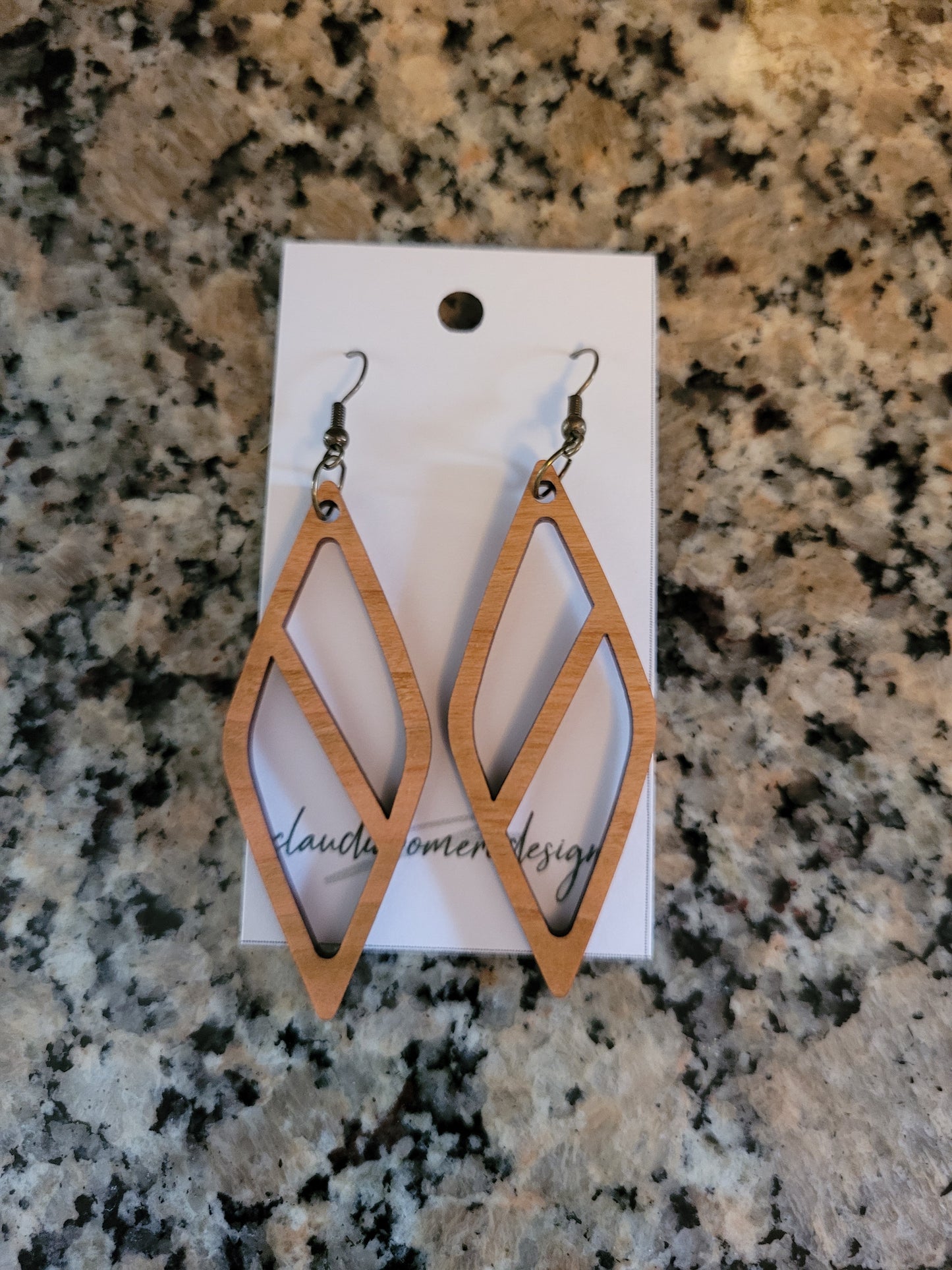 The Triangle - Exotic Wood Earrings