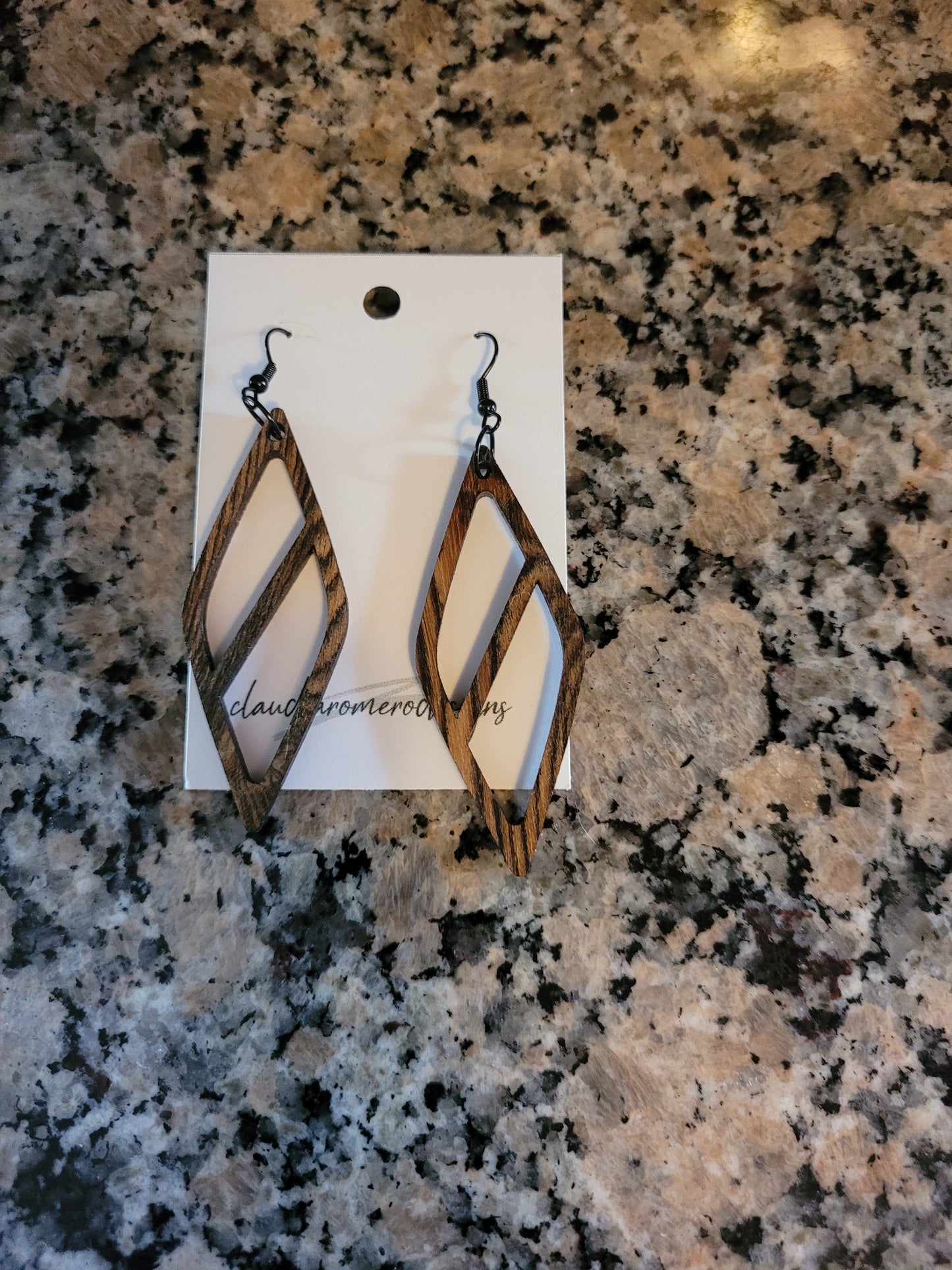 The Triangle - Exotic Wood Earrings