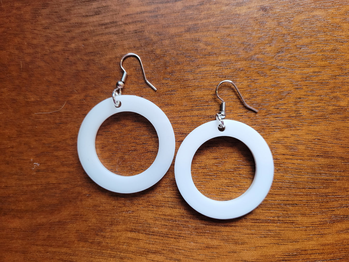 The Round - Wood and Acrylic Earrings