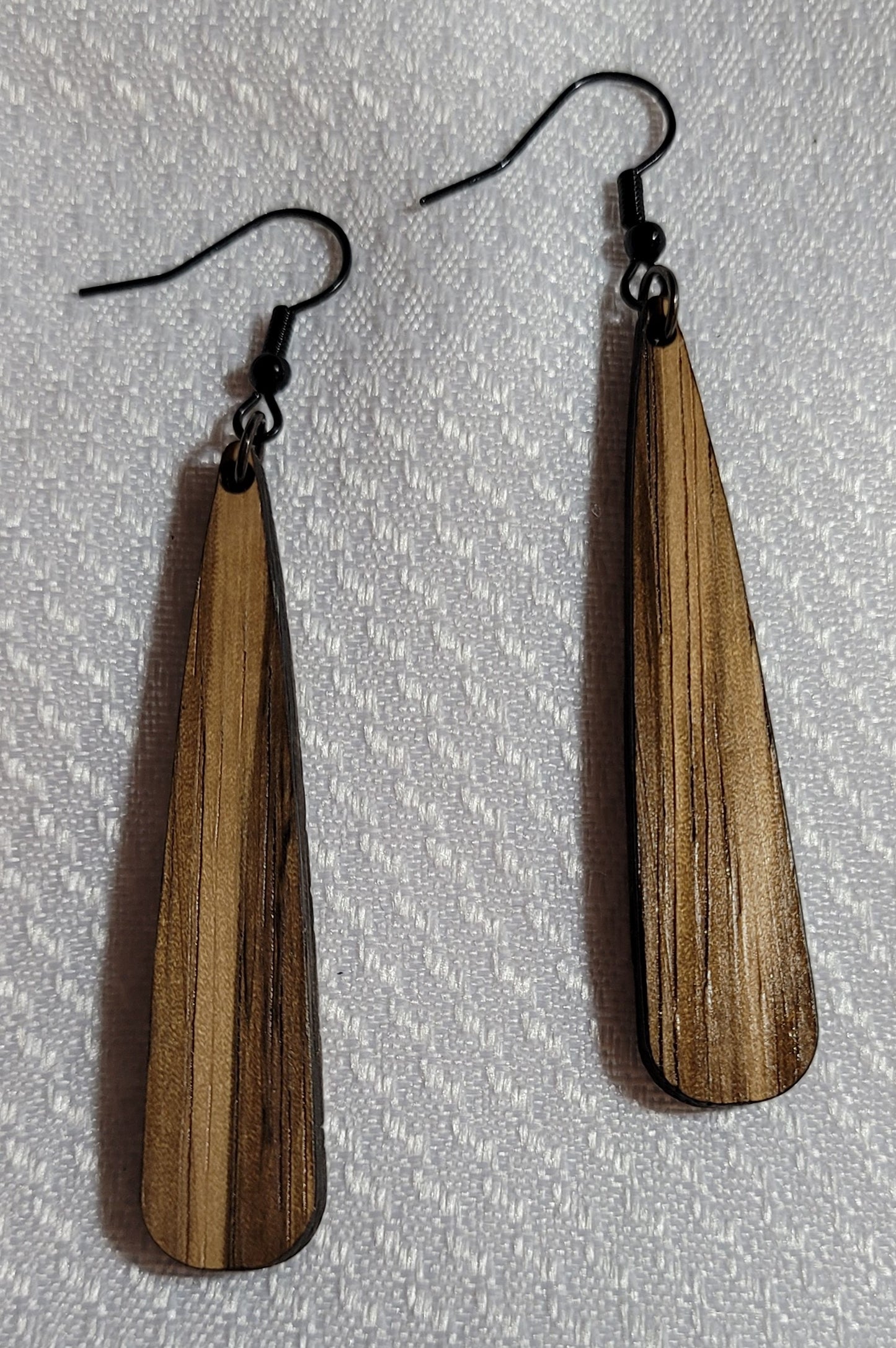 The Long Tear - Exotic Wood Earrings