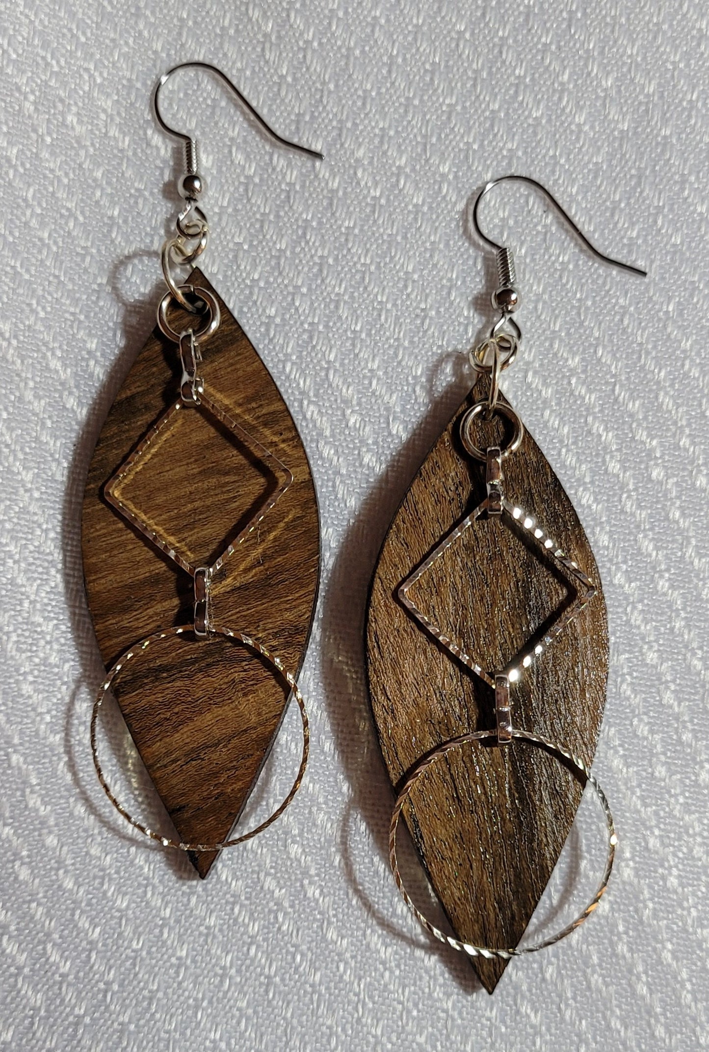 The Diamond Sparkles - Exotic Wood Earrings