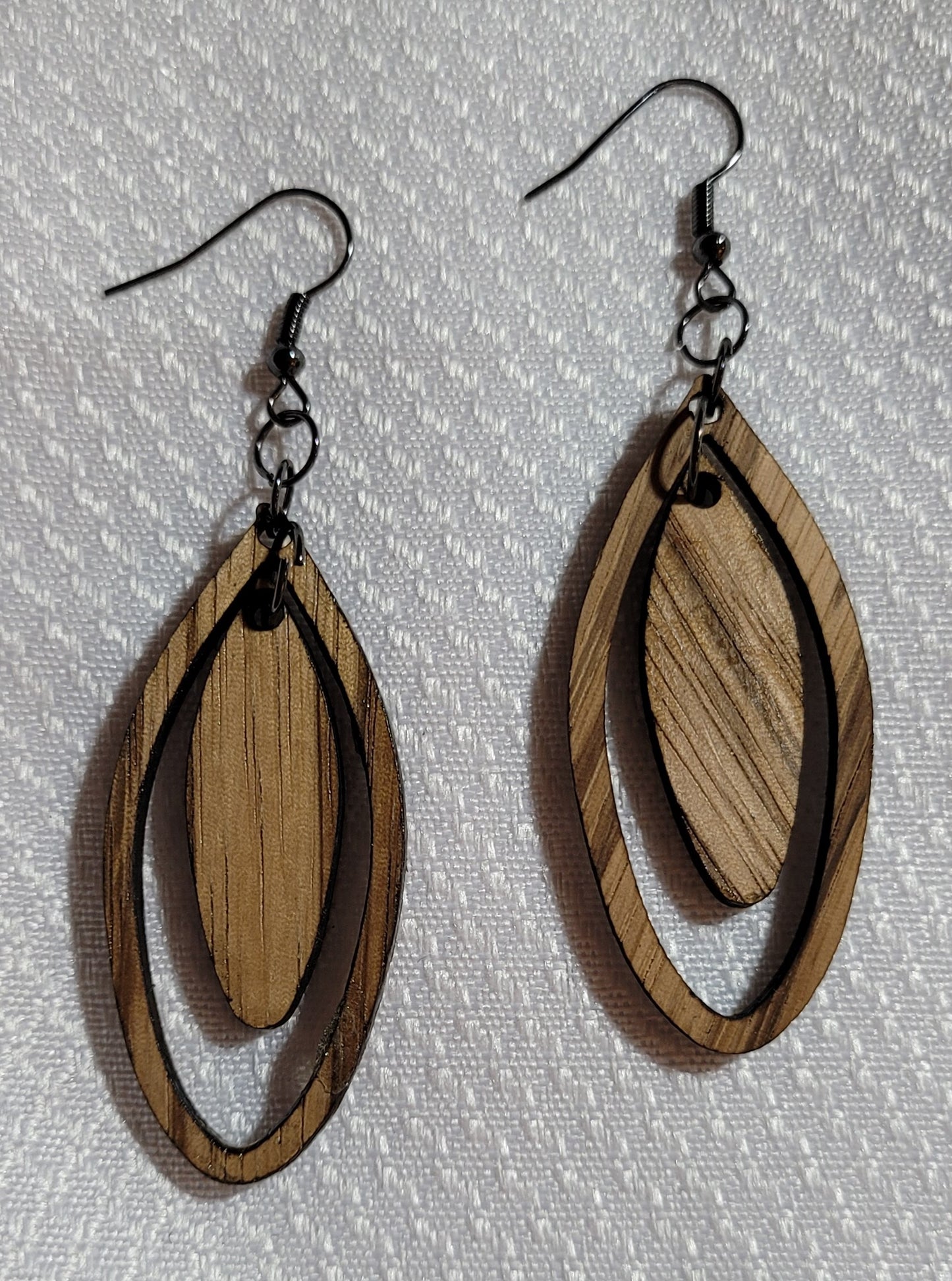 The 2 Ovals - Exotic Wood Earrings