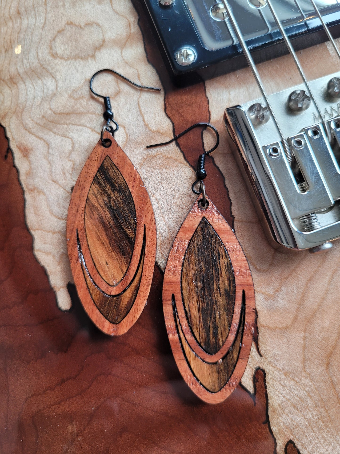 The Skinny Oval Tear Drop - Exotic Woods Collection