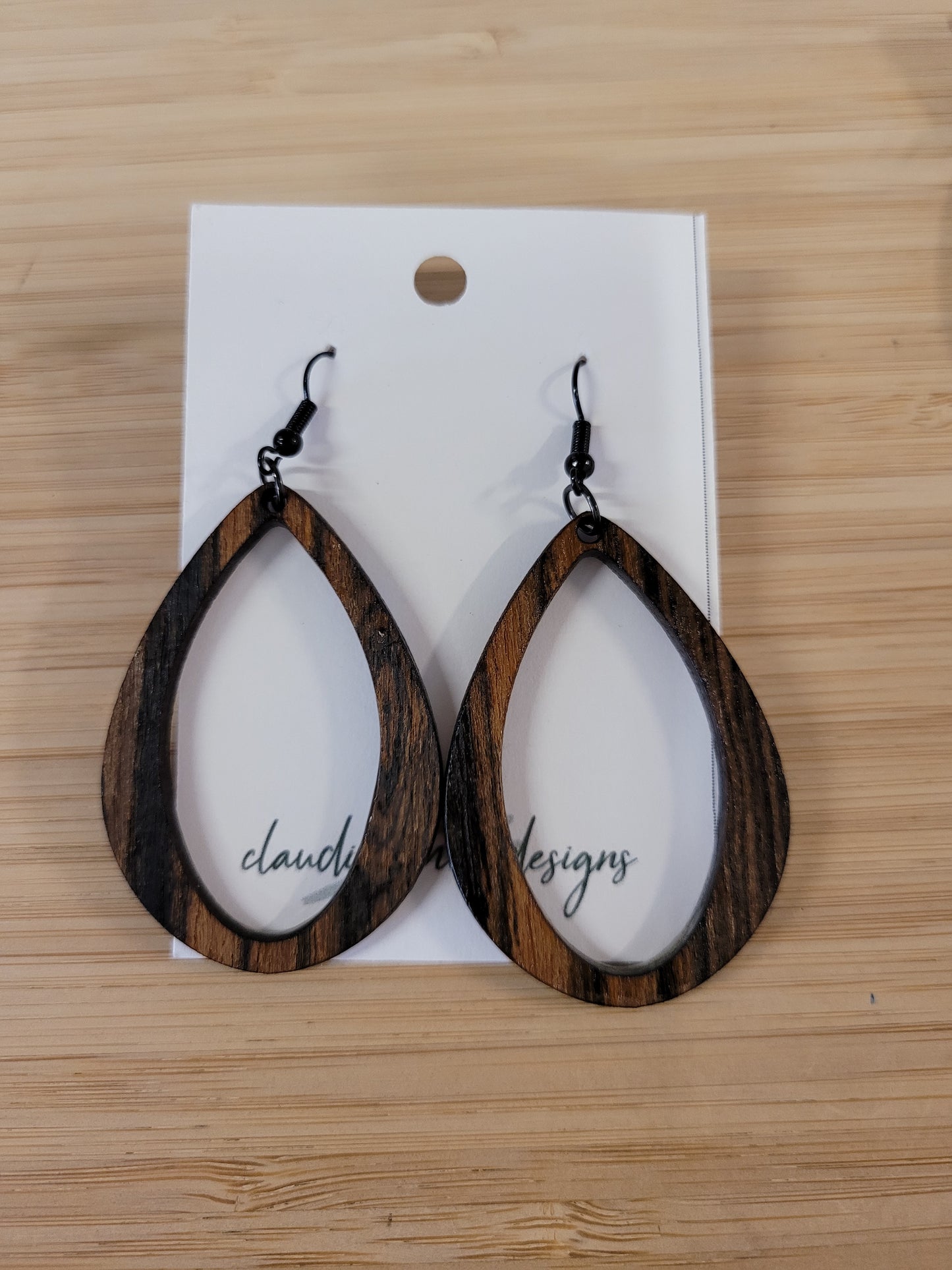 The Tulip - Exotic Wood Earrings