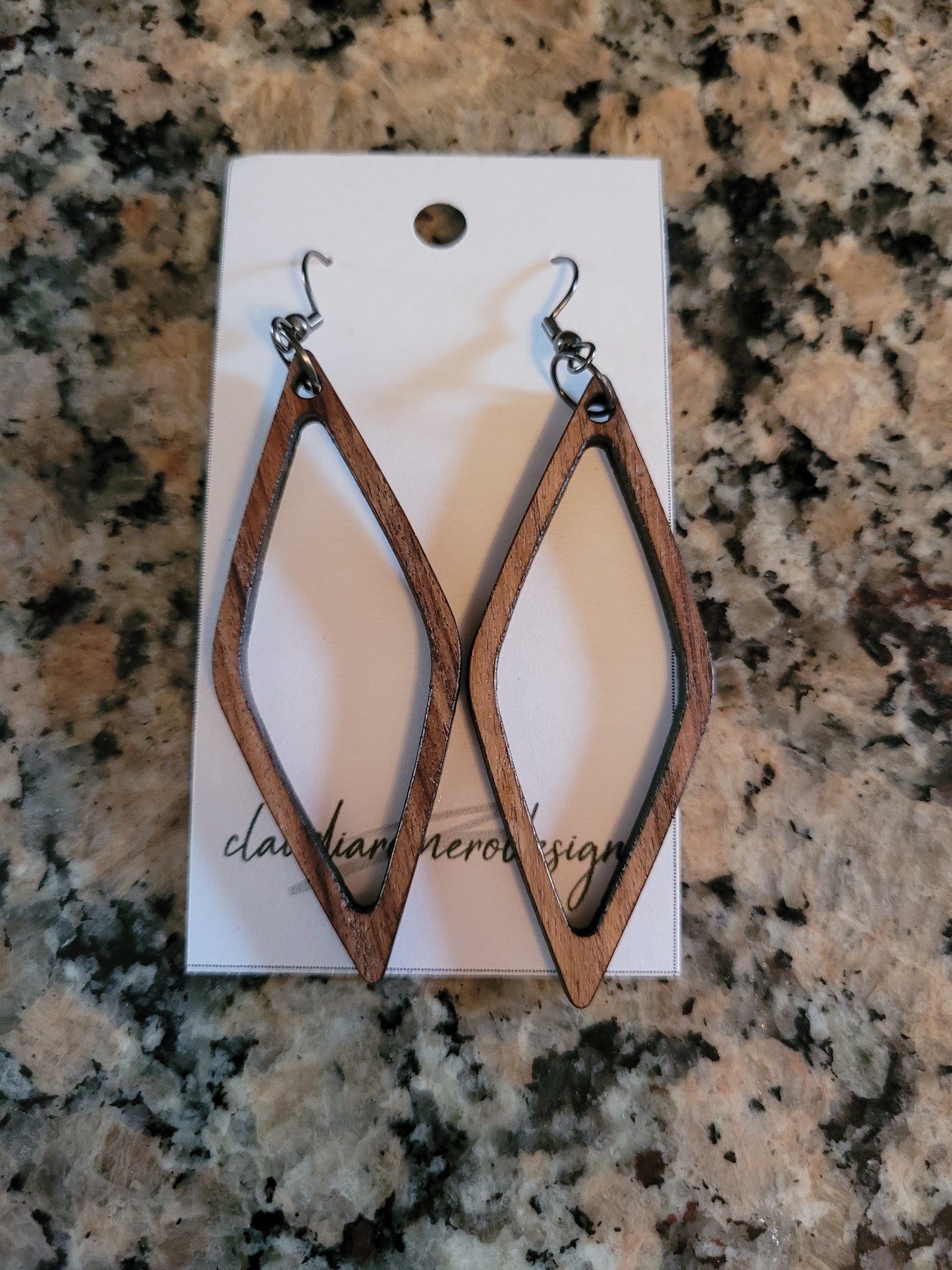 The Triangular - Exotic Wood Earrings