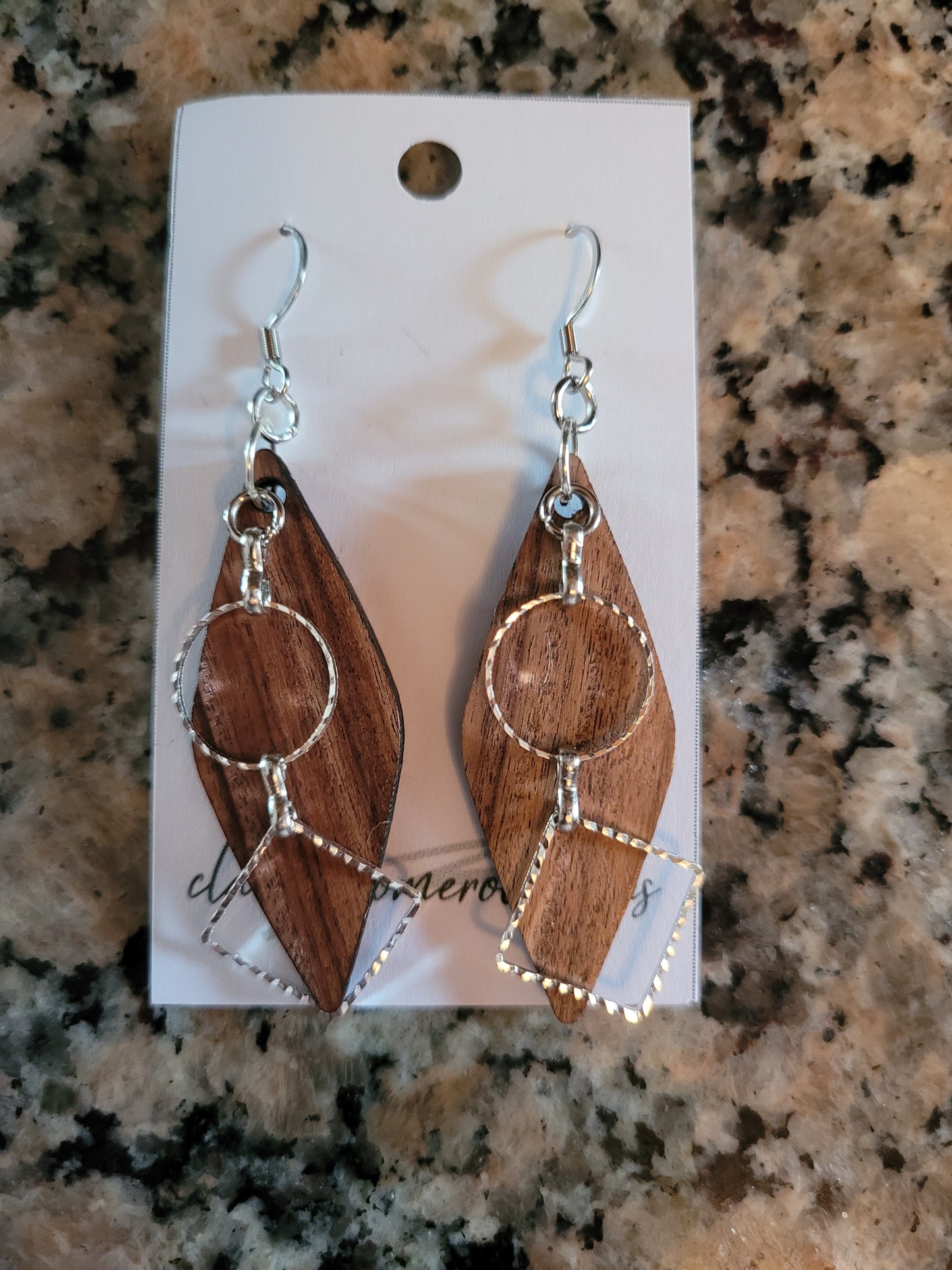 The Diamond Sparkles - Exotic Wood Earrings